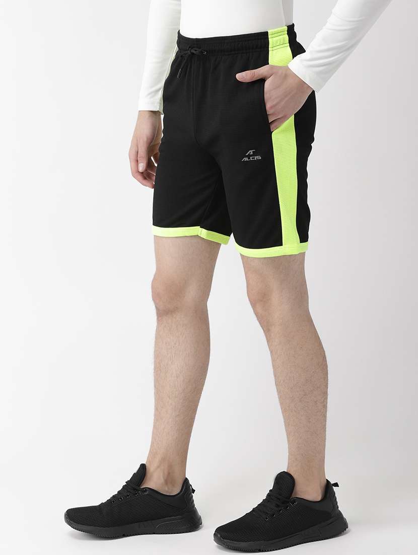 black solid side-taped short - 18227014 - Standard Image - 1