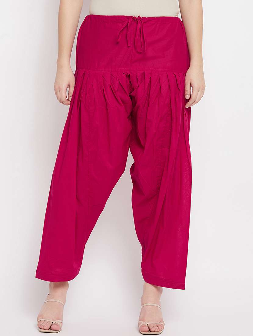 pink solid salwar