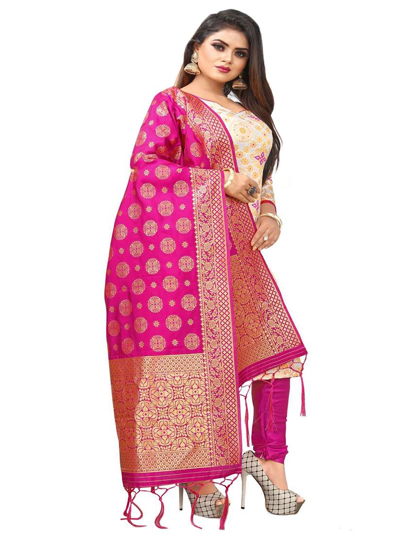 self design banarasi work unstitched suit set - 18227639 -  Standard Image - 1