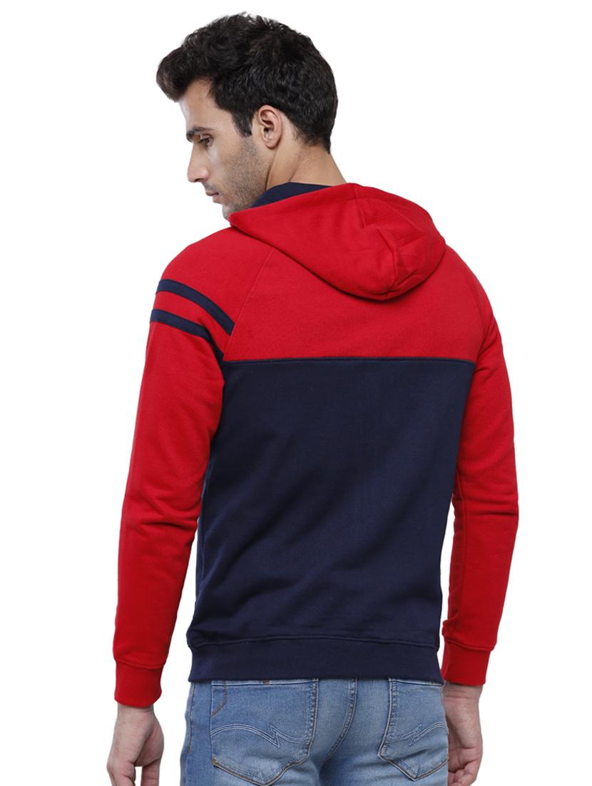 navy-blue color-blocked sweatshirt - 18228941 -  Standard Image - 1