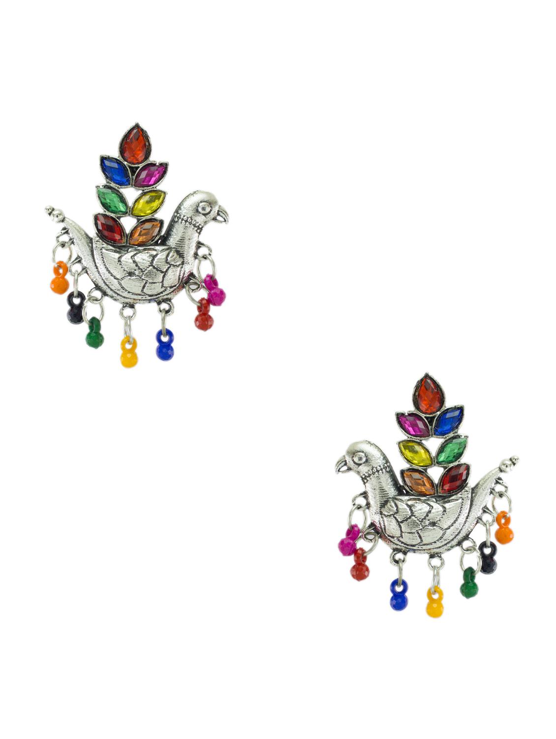 multi colored metal studs earring - 18228981 -  Standard Image - 1