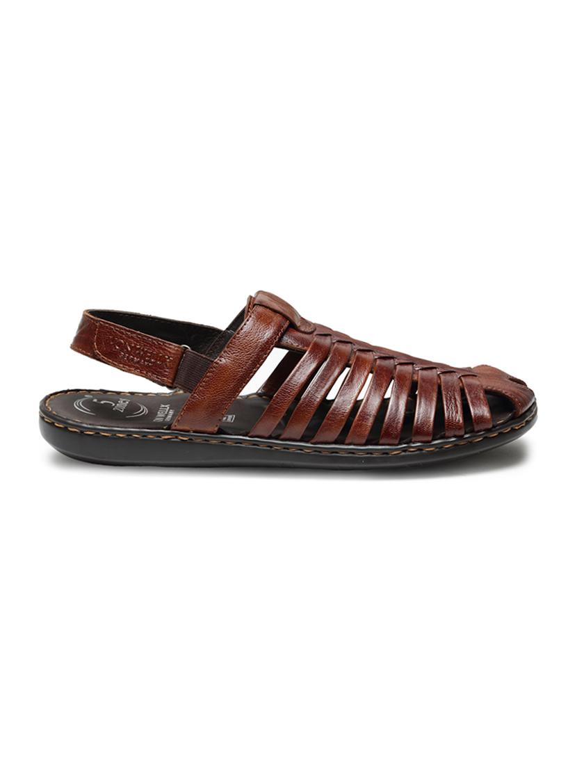 brown slip on sandal - 18229370 - Standard Image - 1