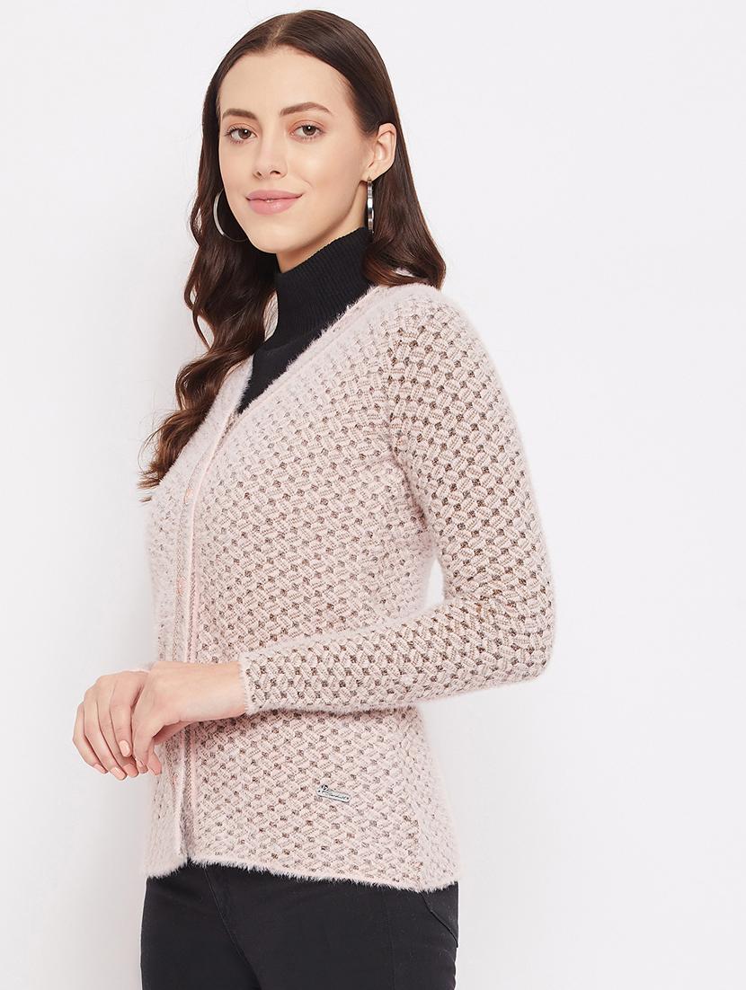 pink solid cardigan - 18229836 - Standard Image - 1