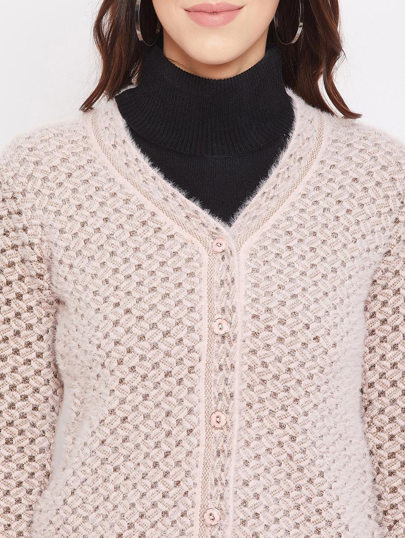 pink solid cardigan - 18229836 - Standard Image - 4