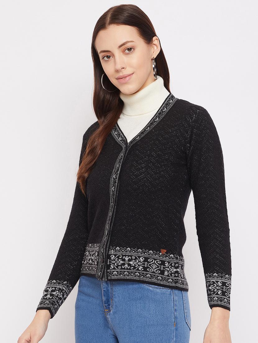 black solid cardigan - 18229844 - Standard Image - 1