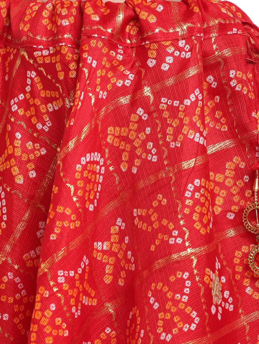 red printed flared skirt - 18230220 -  Standard Image - 4