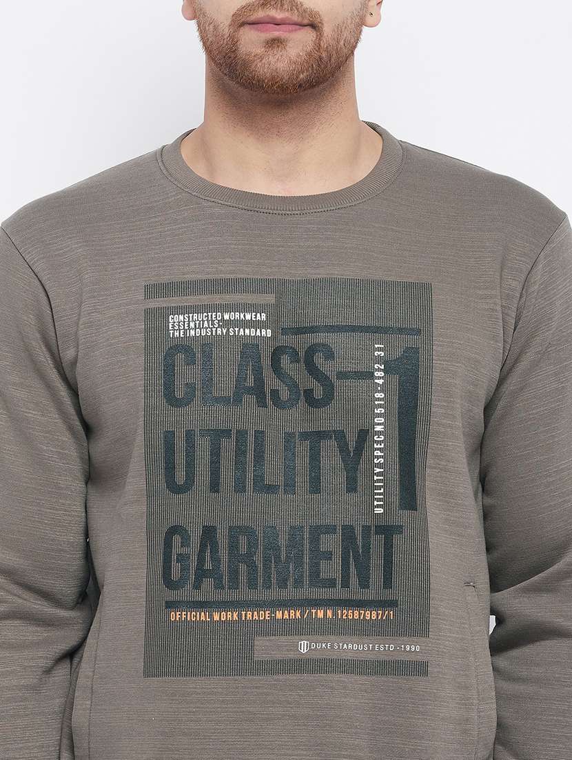 grey front-printed sweatshirt - 18230240 -  Standard Image - 4