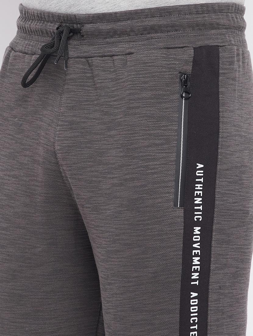 grey melange track pant - 18230266 - Standard Image - 4