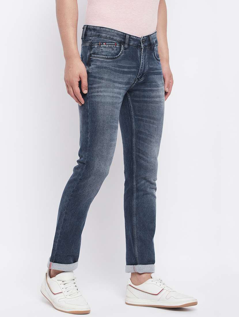 navy-blue plain light-washed jean - 18230302 - Standard Image - 1