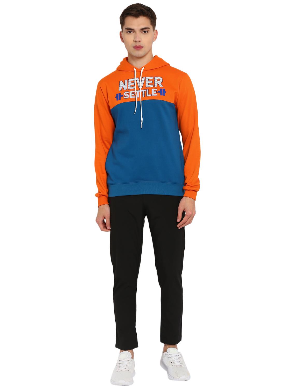 orange chest-printed cut & sew hooded sweatshirt - 18230342 - Standard Image - 4