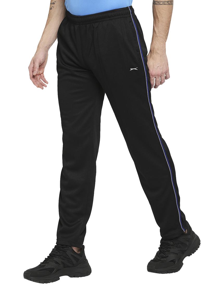 black solid track pant - 18230422 -  Standard Image - 1