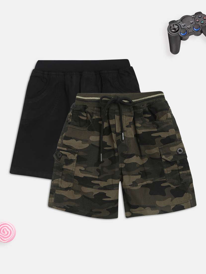 set of 2 printed shorts 