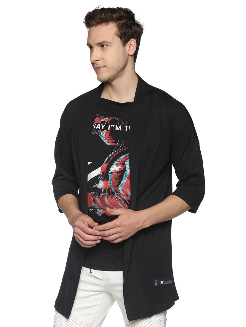 black back-printed cardigan - 18230879 - Standard Image - 1