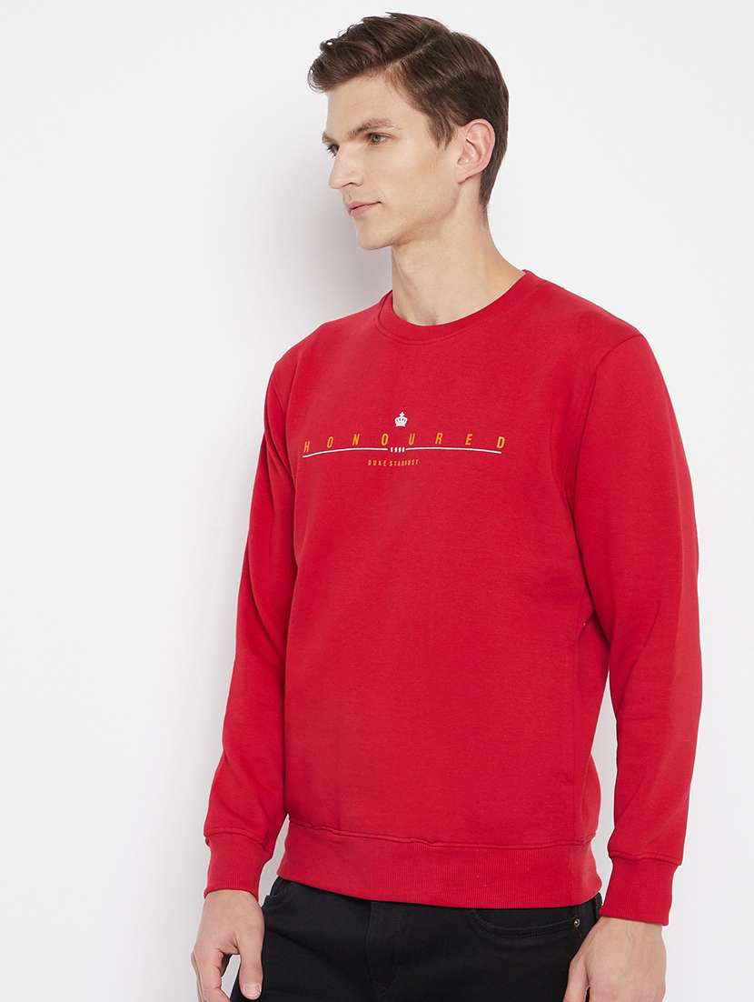 red chest printed sweatshirt - 18230951 -  Standard Image - 1
