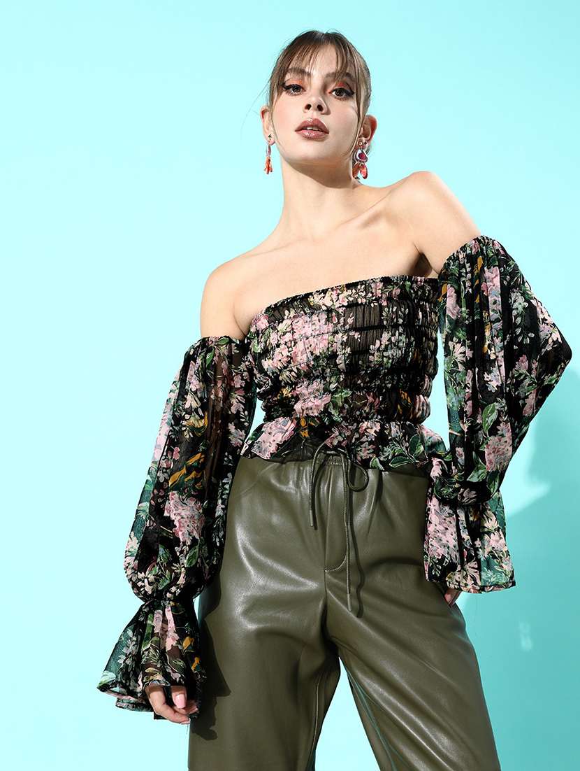 women's crop off shoulder top - 18231382 - Zoom Image - 0