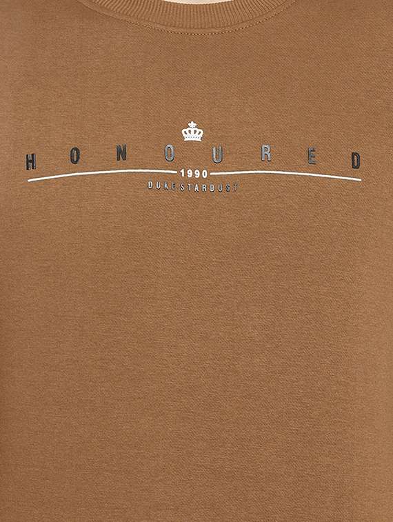 brown chest printed sweatshirt - 18231766 -  Standard Image - 4