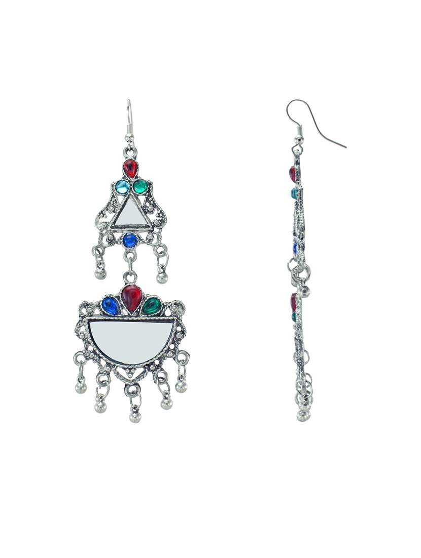 multi colored metal drop earring - 18232210 -  Standard Image - 1