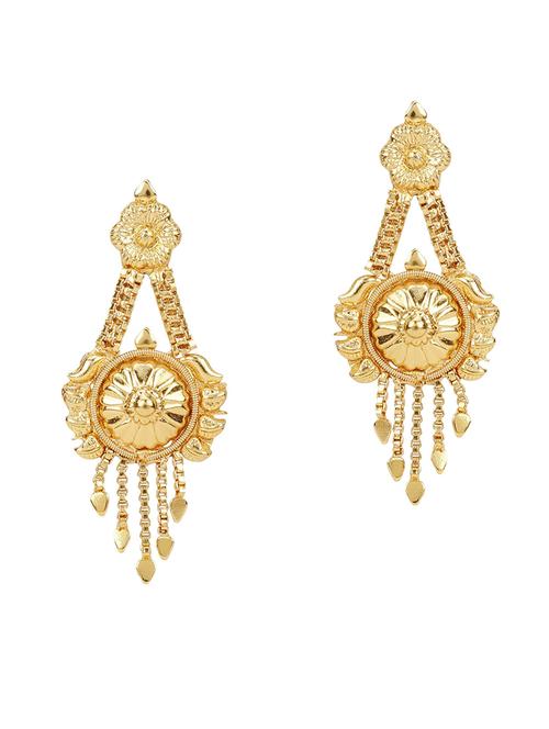 gold plated traditional south indian earrings - 18232366 -  Standard Image - 0