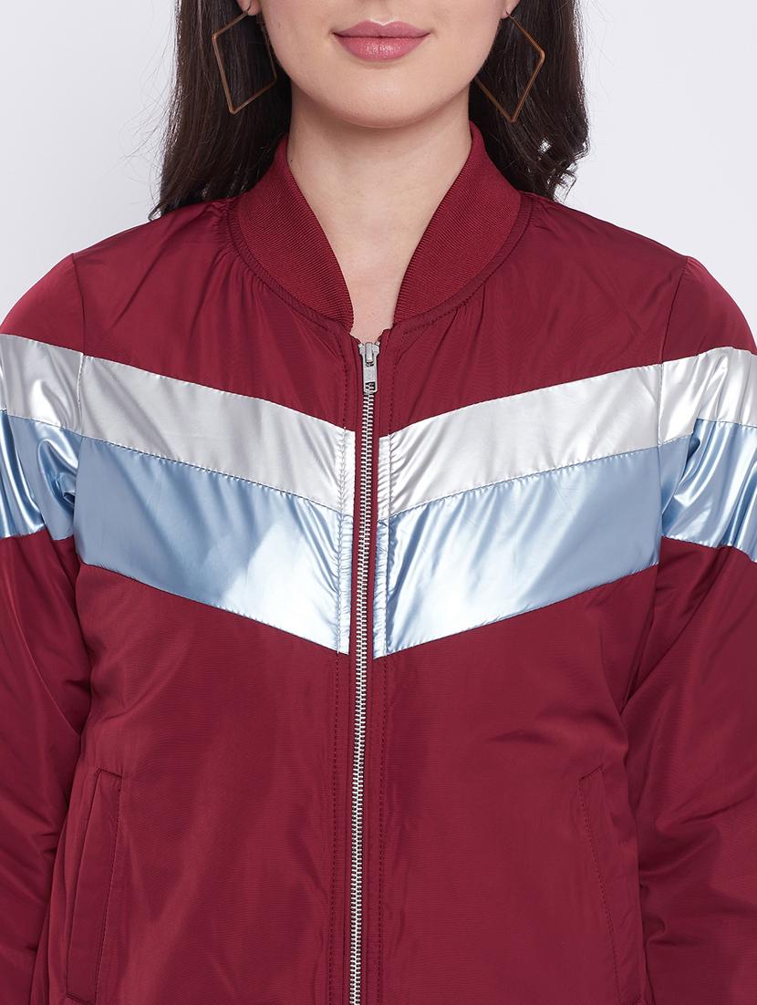 red color block jacket - 18232939 - Standard Image - 4