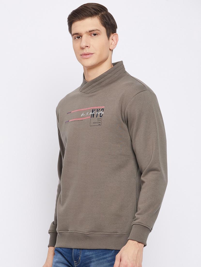 brown chest print sweatshirt - 18233000 - Standard Image - 1