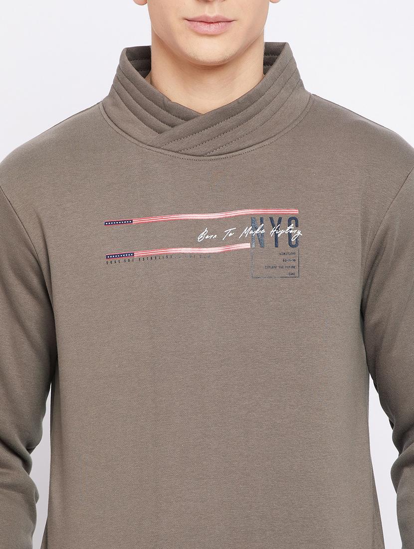 brown chest print sweatshirt - 18233000 - Standard Image - 4