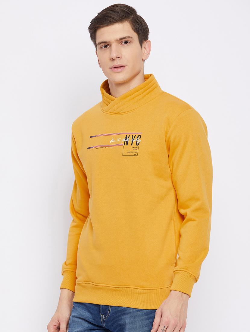 yellow chest print sweatshirt - 18233001 -  Standard Image - 1