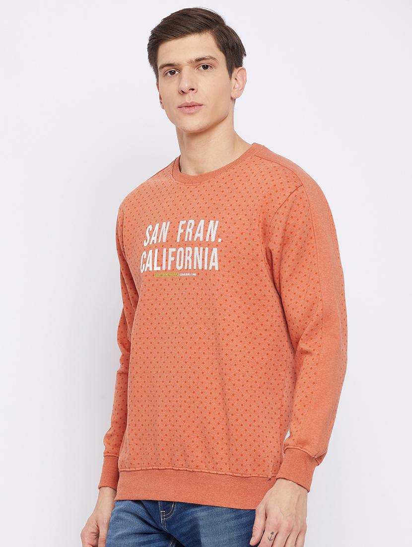 orange all over print sweatshirt - 18233008 - Standard Image - 1