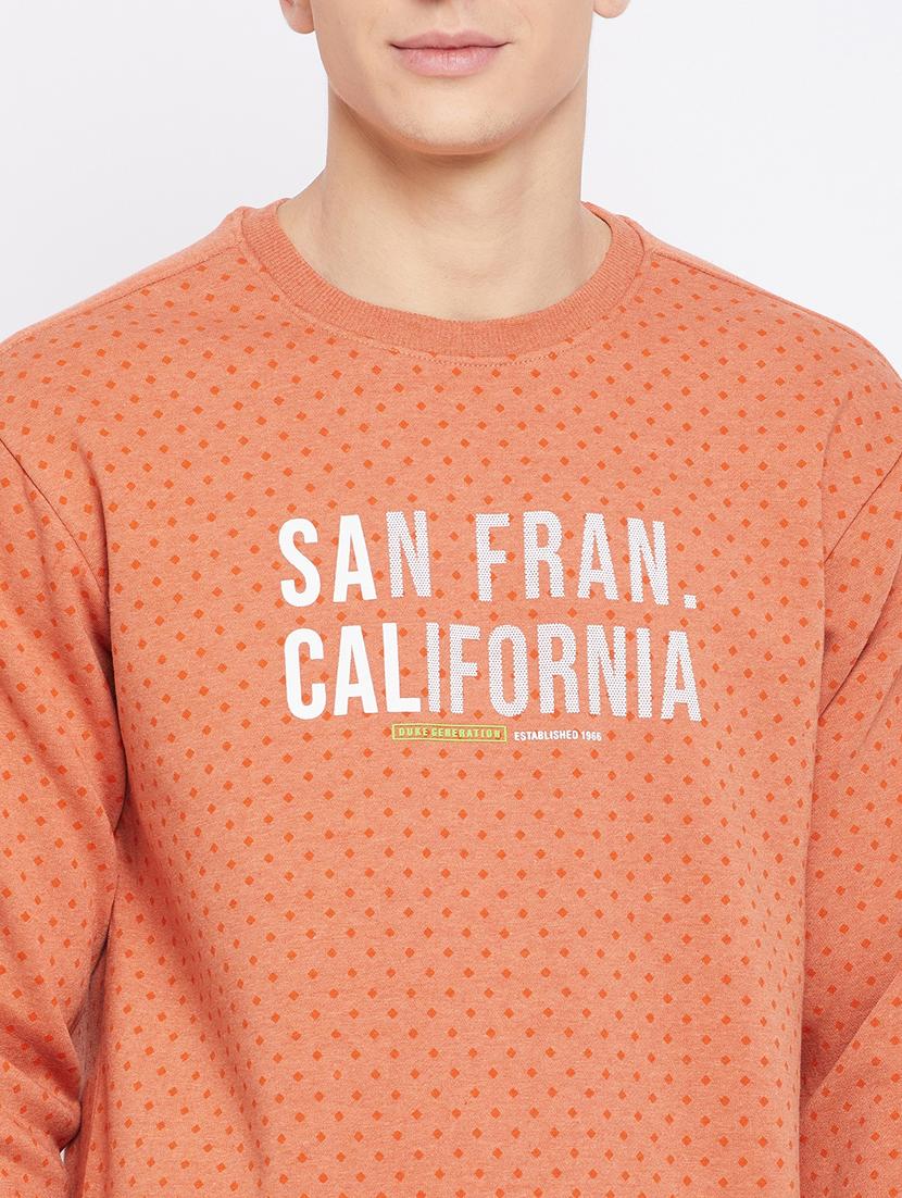 orange all over print sweatshirt - 18233008 - Standard Image - 4