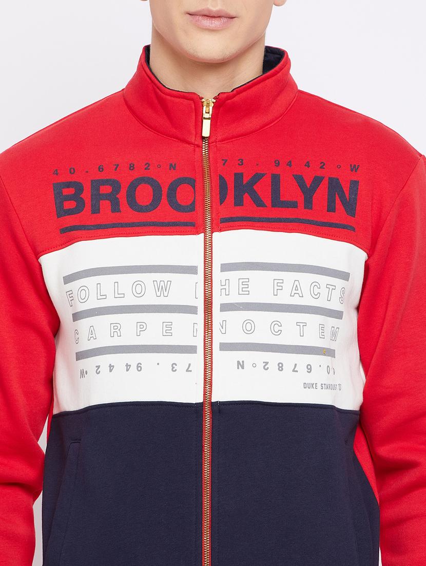 red cut & sew sweatshirt - 18233011 - Standard Image - 4