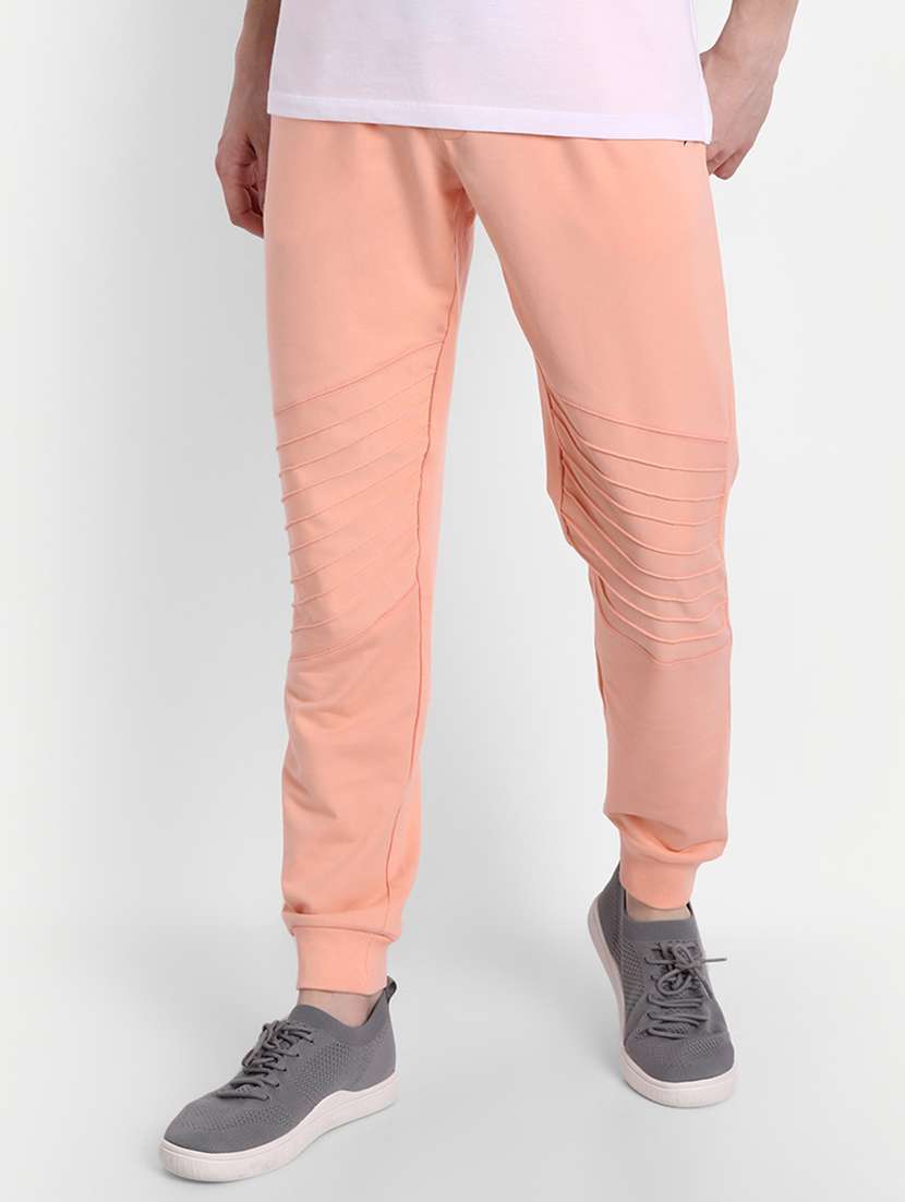 pink solid full length track pant - 18233090 -  Standard Image - 1