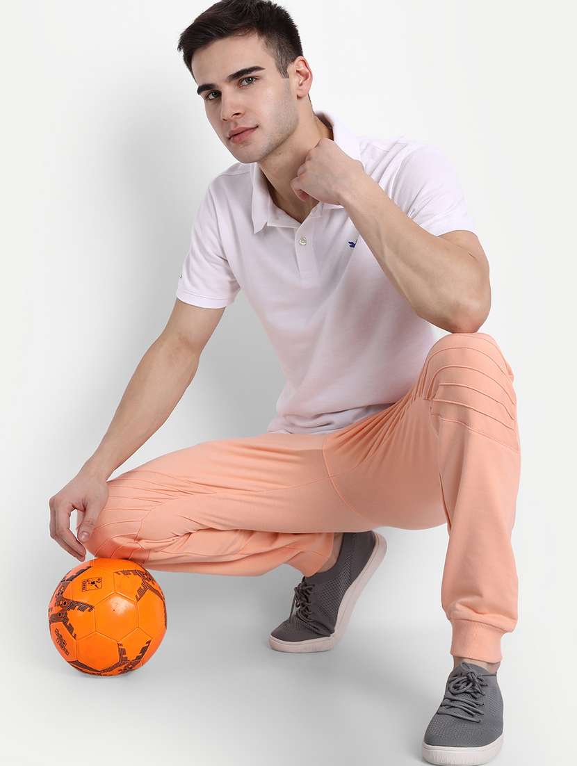 pink solid full length track pant - 18233090 -  Standard Image - 4