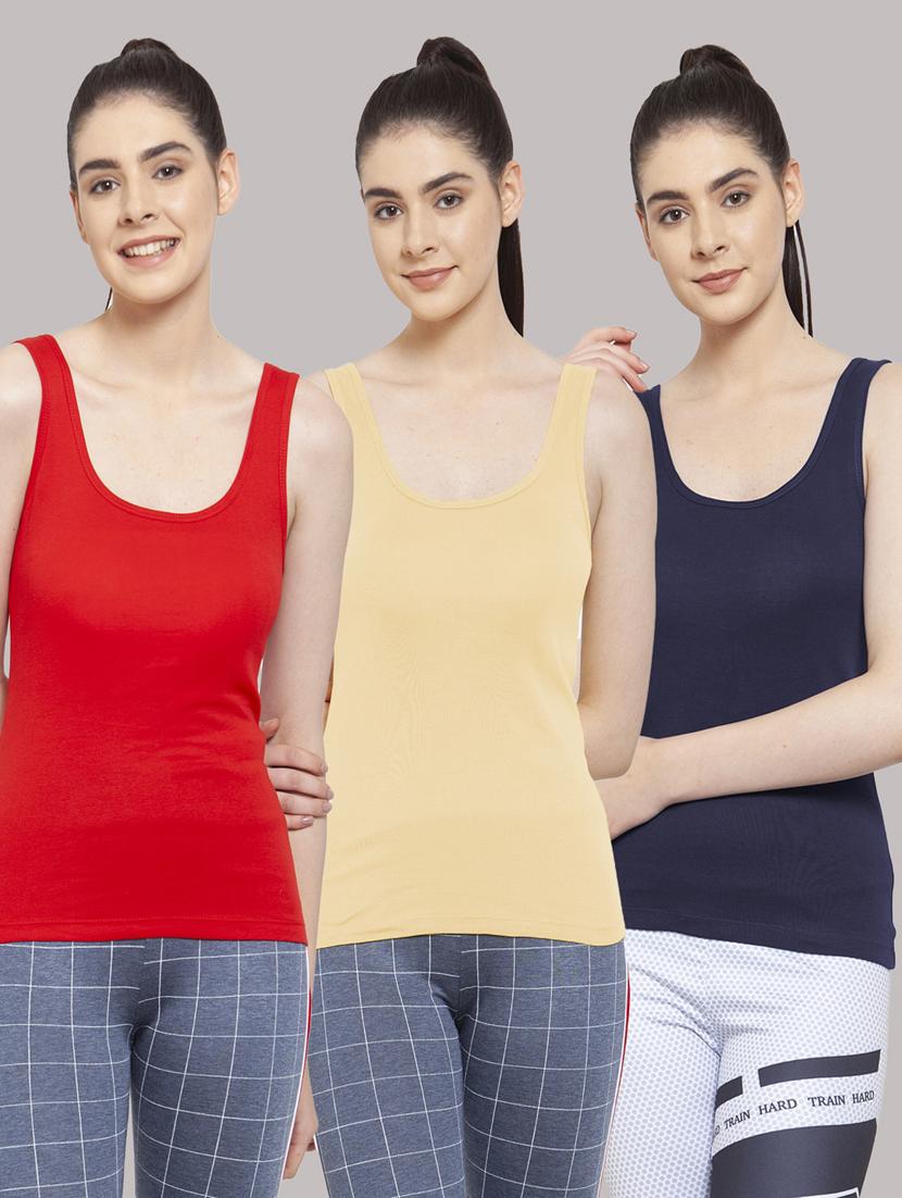 pack of 3 solid tank tops - 18233330 - Zoom Image - 0