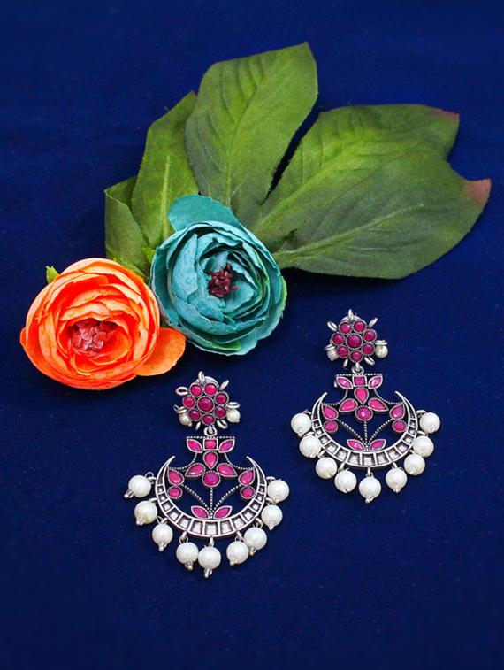 red brass drop earring - 18233418 -  Zoom Image - 0