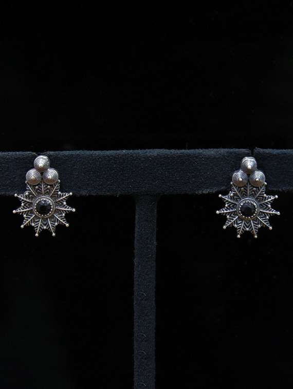 silver brass drop earring - 18233432 -  Standard Image - 1