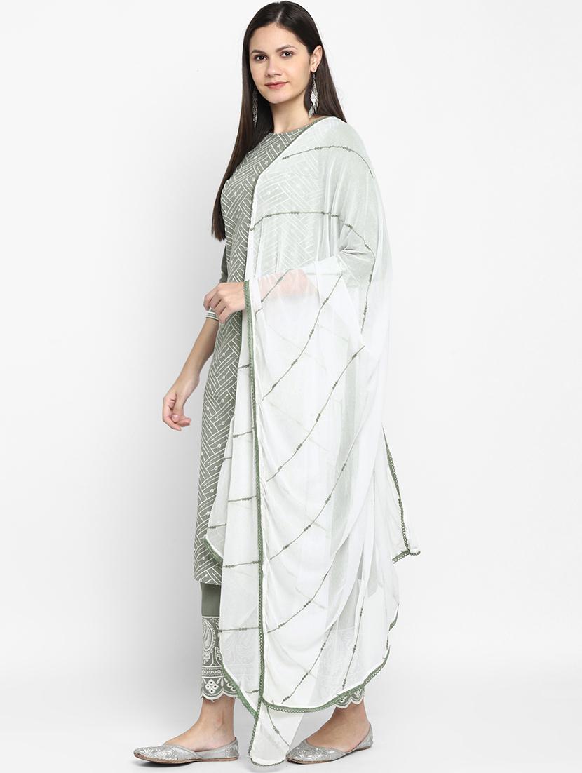green cotton blend suit  set - 18234458 -  Standard Image - 1