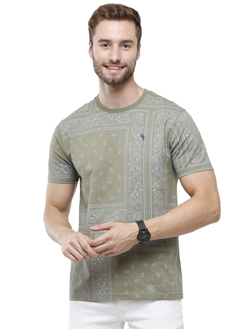 green all over print t-shirt