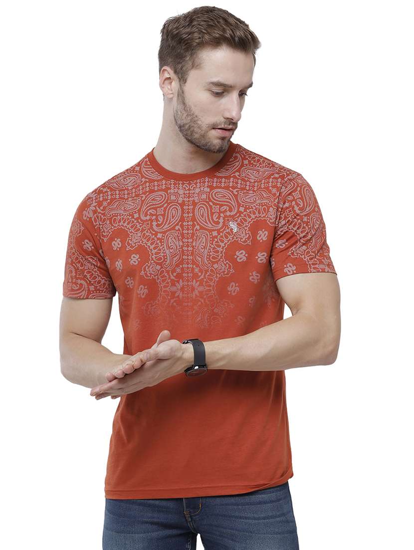 red all over print t-shirt