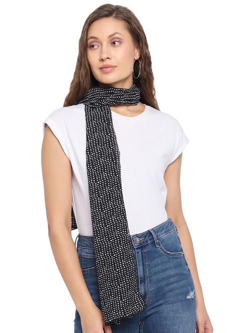 black printed scarf - 18235877 - Standard Image - 0