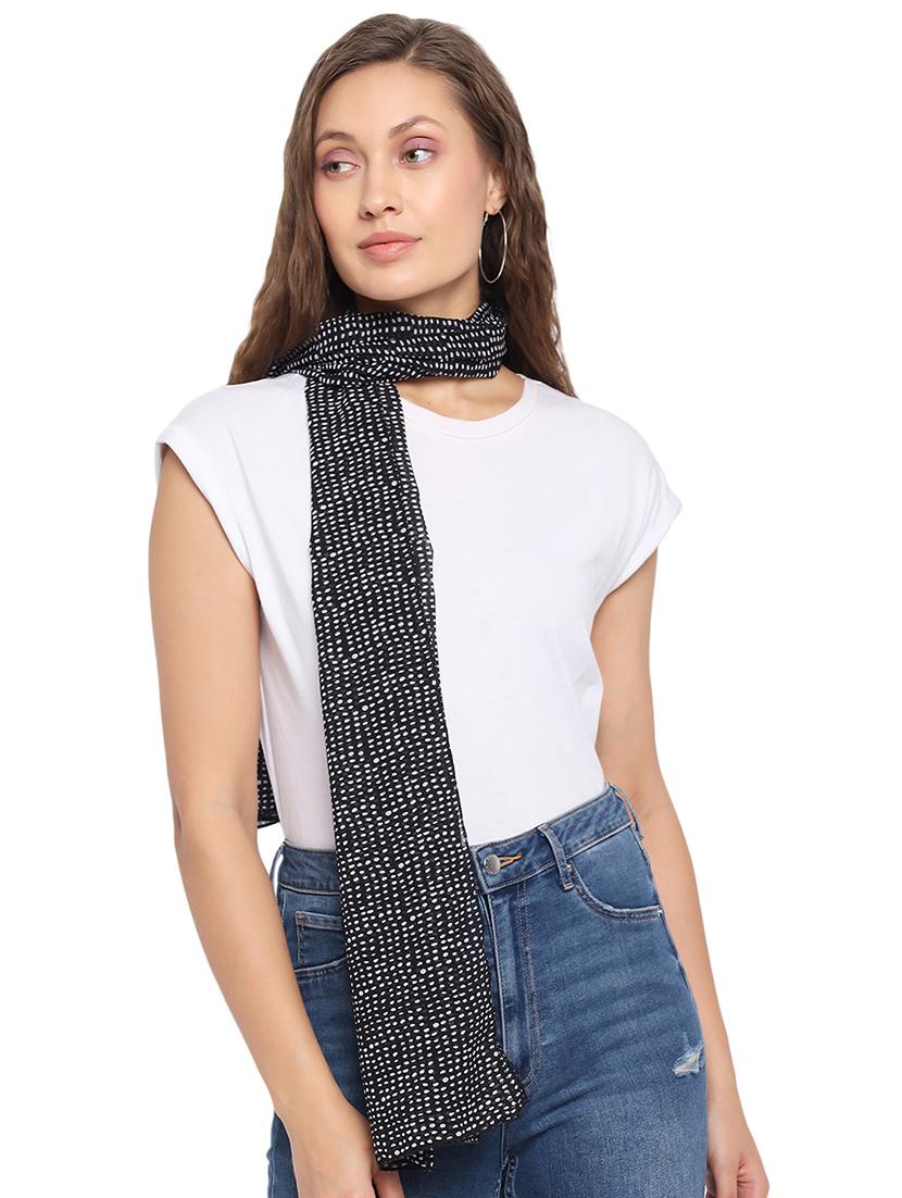 black printed scarf - 18235877 - Zoom Image - 0