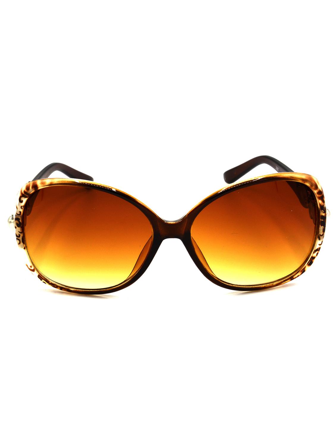 hrinkar men women boys & girls over-sized & sunglasses brown frame, brown lens (medium) - 18239124 - Standard Image - 1