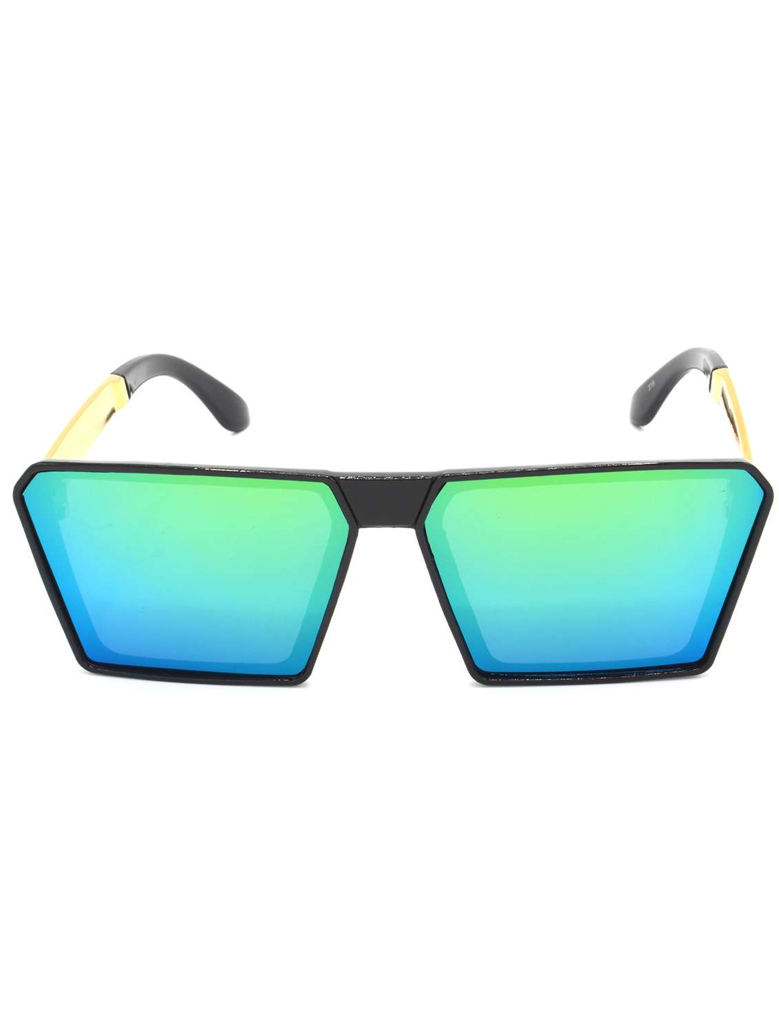 hrinkar men women boys & girls rectangular &  sunglasses golden frame, blue lens (medium) - 18239138 -  Standard Image - 1