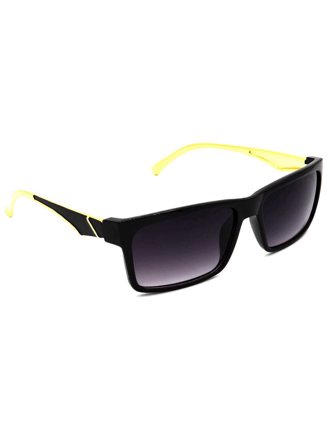 hrinkar men women boys & girls rectangular &  sunglasses golden frame, grey lens (medium)