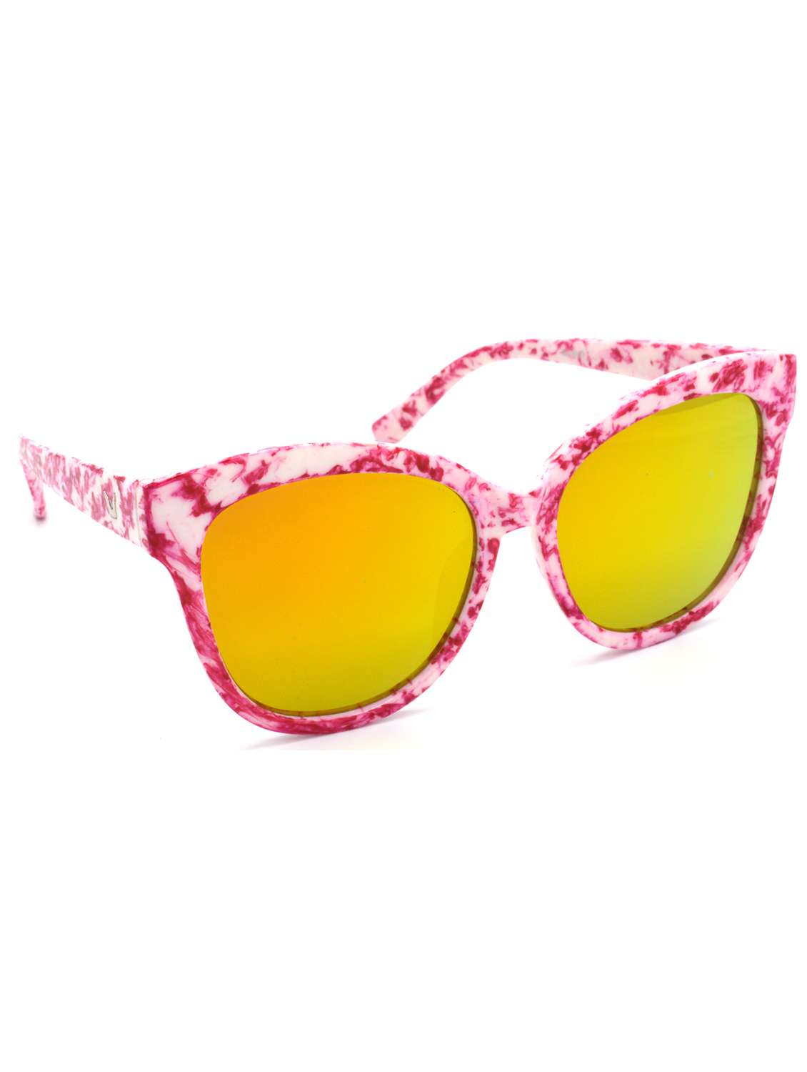 hrinkar men women boys & girls round &  sunglasses white frame, blue lens (medium)