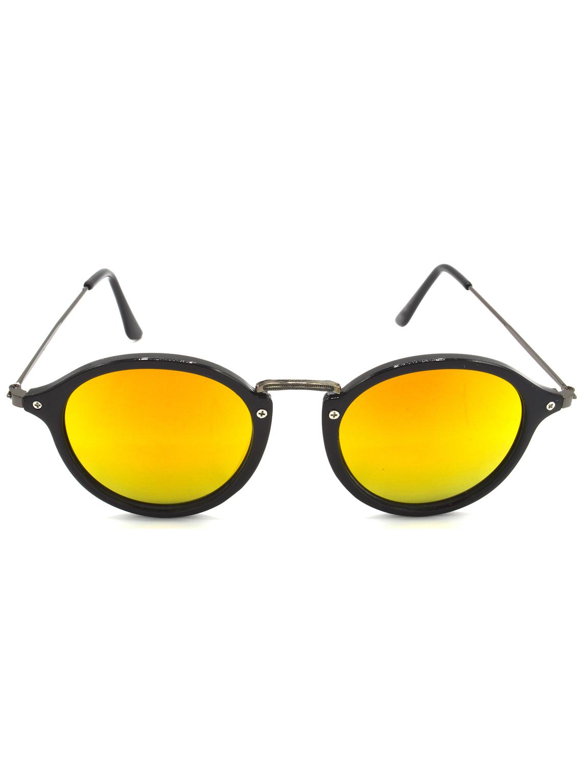 hrinkar men women boys & girls round &  sunglasses golden frame, blue lens (medium) - 18239204 -  Standard Image - 1
