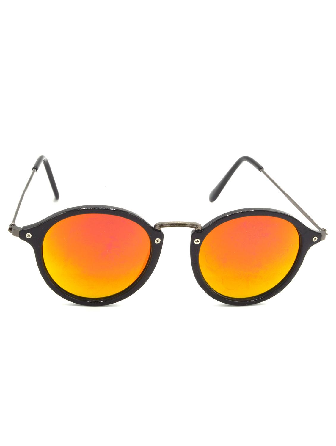 hrinkar men women boys & girls round & sunglasses golden frame, blue lens (medium) - 18239206 - Standard Image - 1