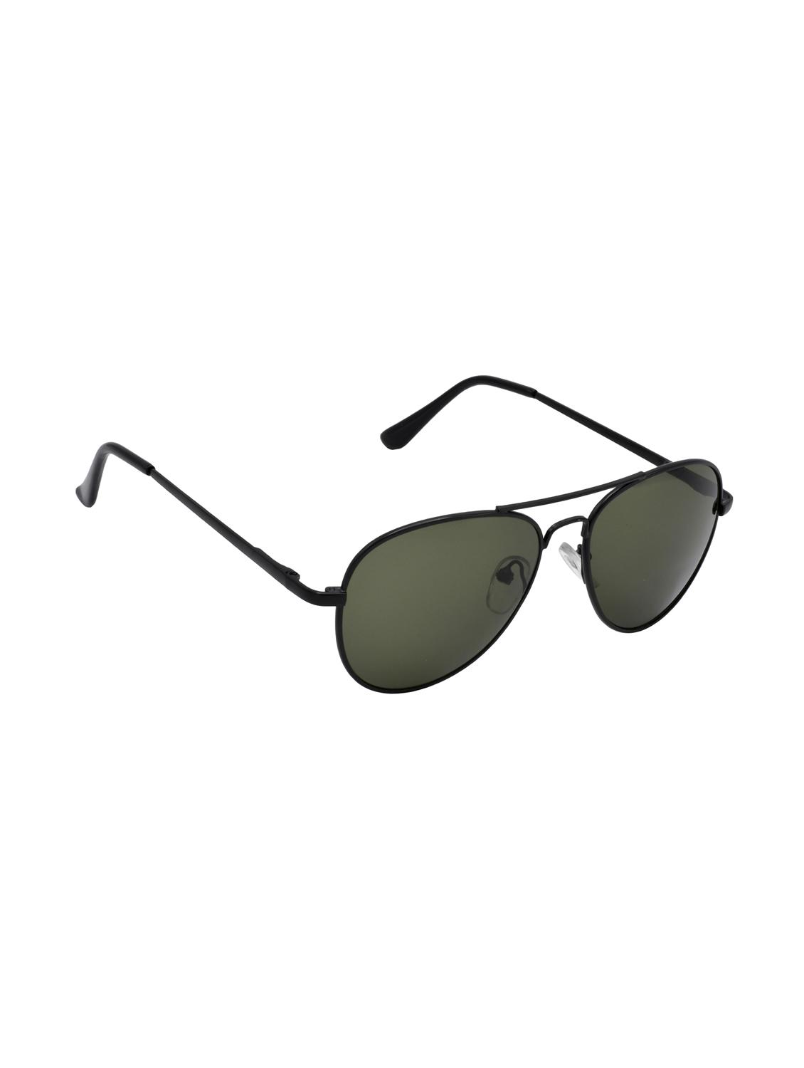 hrinkar men women boys & girls aviator &  sunglasses black frame, green lens (medium) - 18239525 -  Standard Image - 1