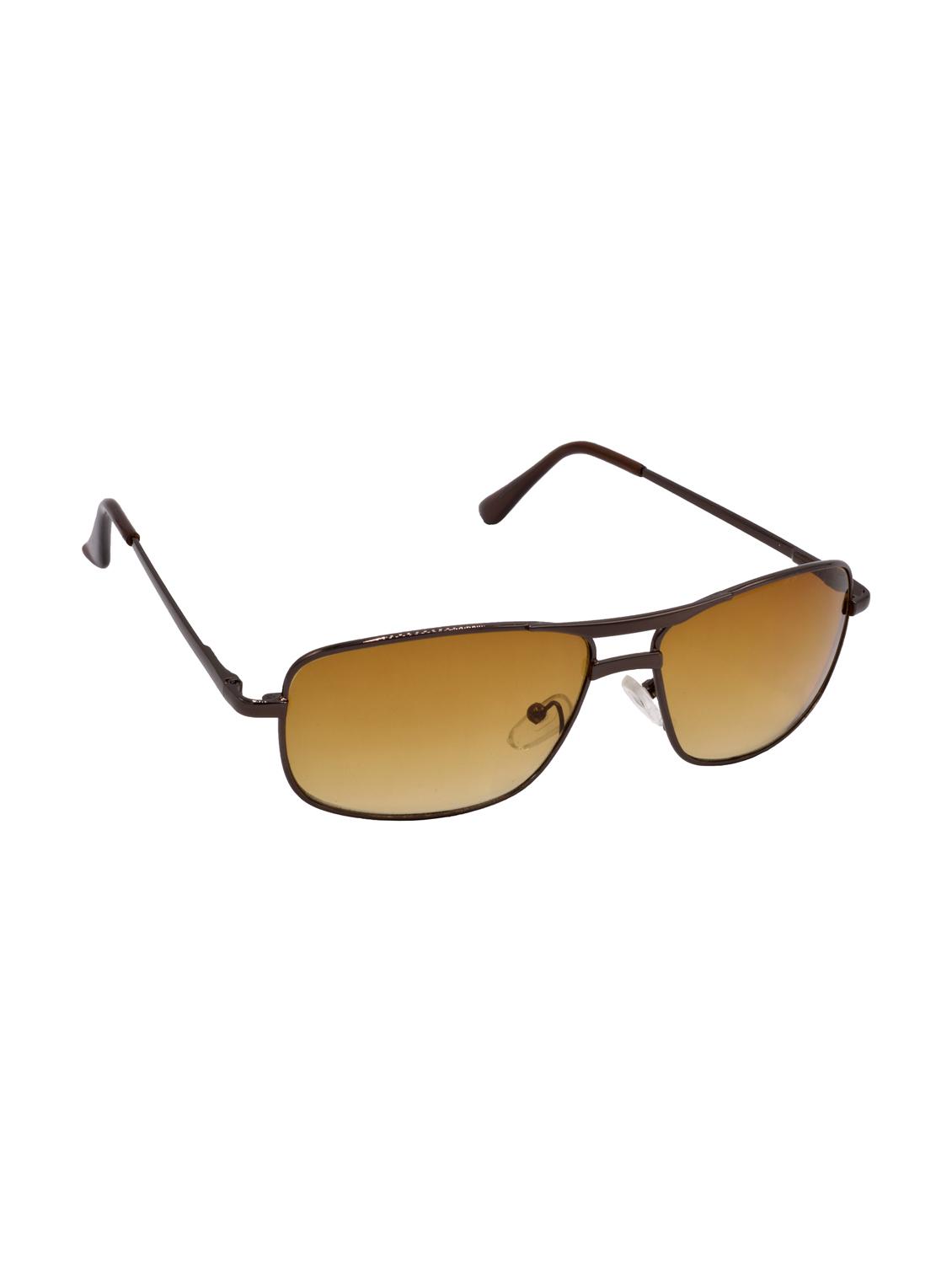 hrinkar men women boys & girls rectangular & sunglasses brown frame, brown lens (medium) - 18239530 - Standard Image - 1