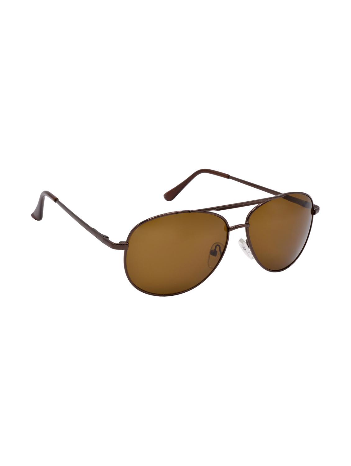 hrinkar men women boys & girls aviator &  sunglasses brown frame, brown lens (medium) - 18239537 -  Standard Image - 1