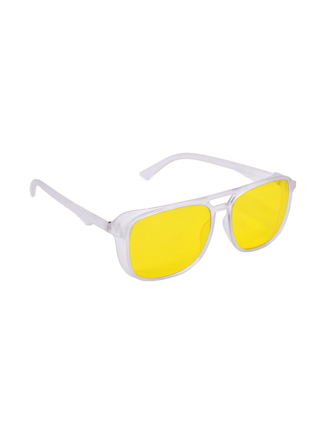 hrinkar men women boys & girls retro square &  sunglasses white frame, brown lens (medium) - 18239550 -  Standard Image - 1