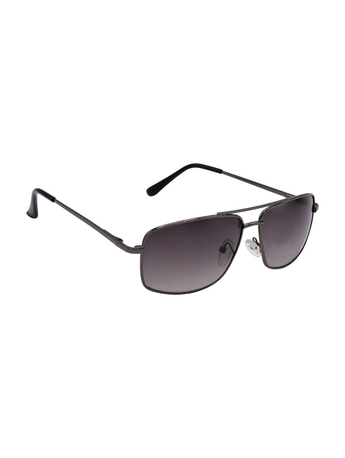 hrinkar men women boys & girls rectangular & sunglasses grey frame, black lens (medium) - 18239553 - Standard Image - 1